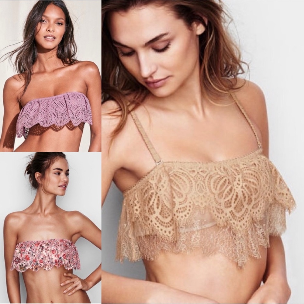 Victoria's Secret Small Bandeau Bralette Crop Top Bundle
